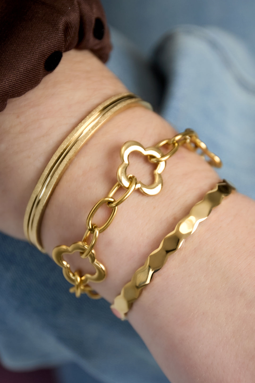 Bracelet jonc texturé