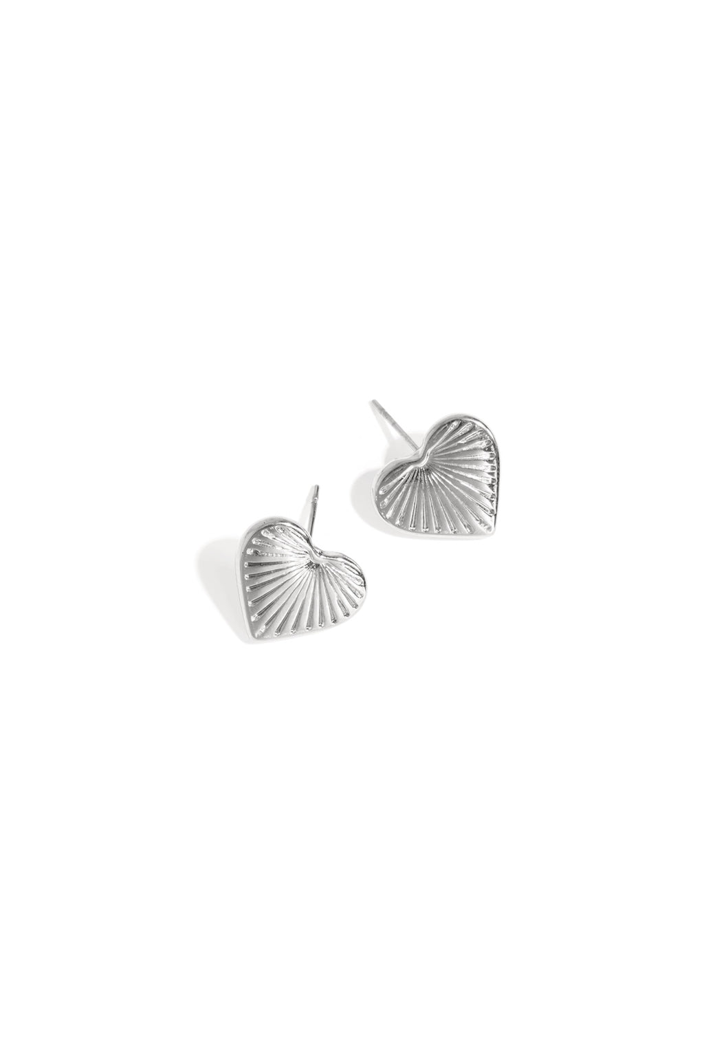 Boucles d'oreilles à tige en acier inoxydable, série Heart Daily Daily Simple, bijoux pour femmes