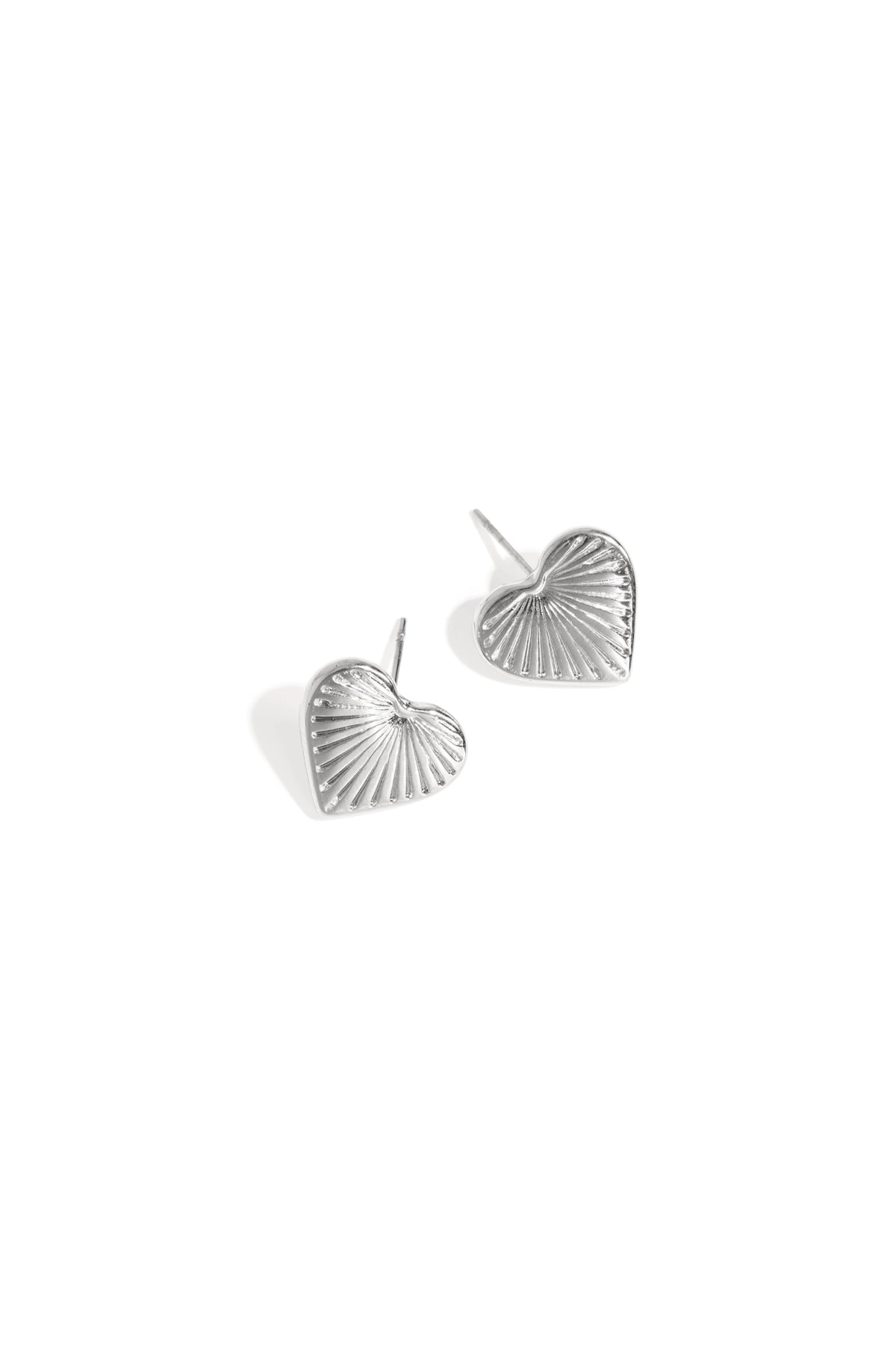 Boucles d'oreilles à tige en acier inoxydable, série Heart Daily Daily Simple, bijoux pour femmes