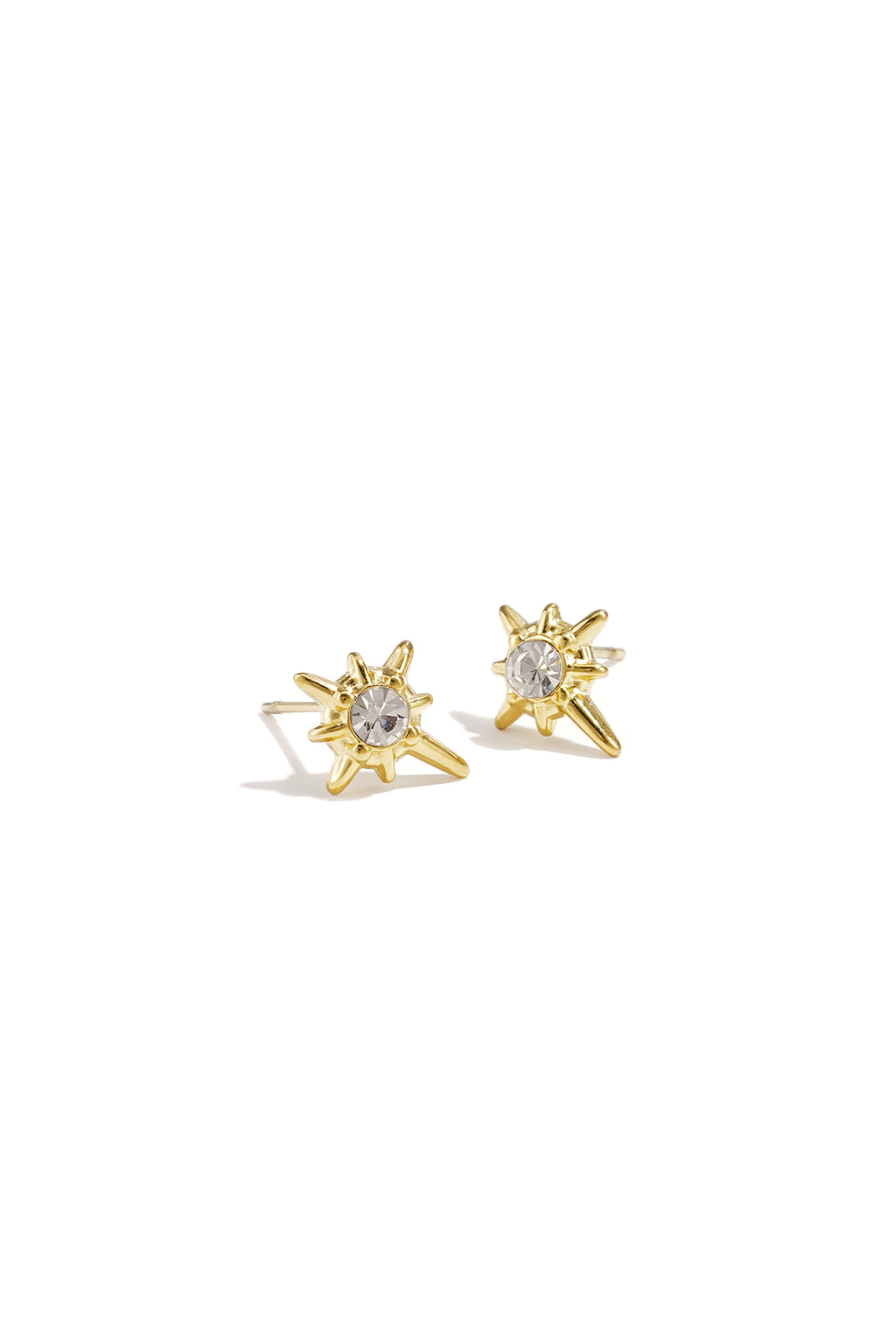 Boucles d'oreilles étoile filante avec détails en pierre