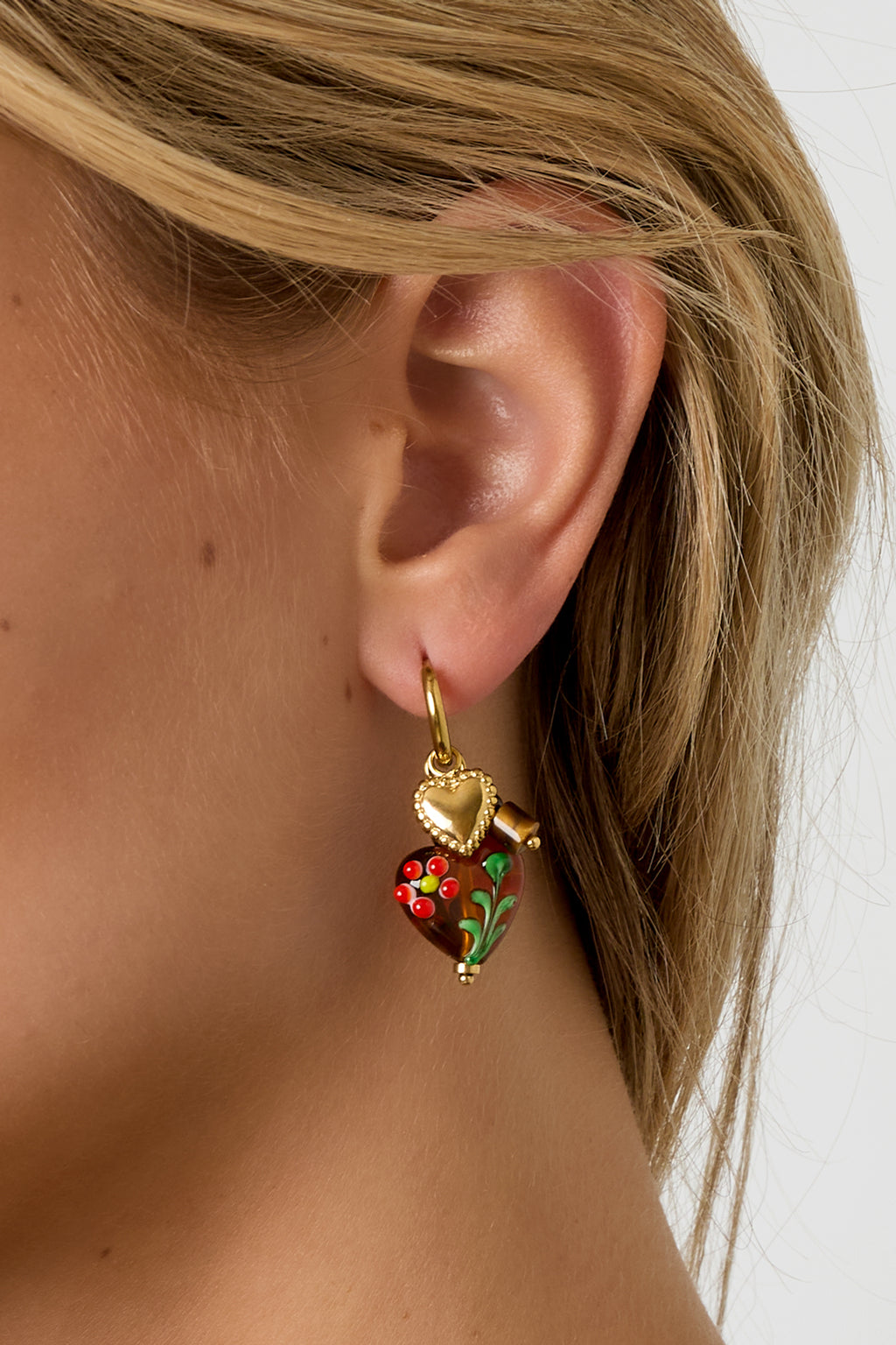 Boucles d'oreilles pendantes en acier inoxydable, style cœur, décontractées, simples et quotidiennes, bijoux pour femmes