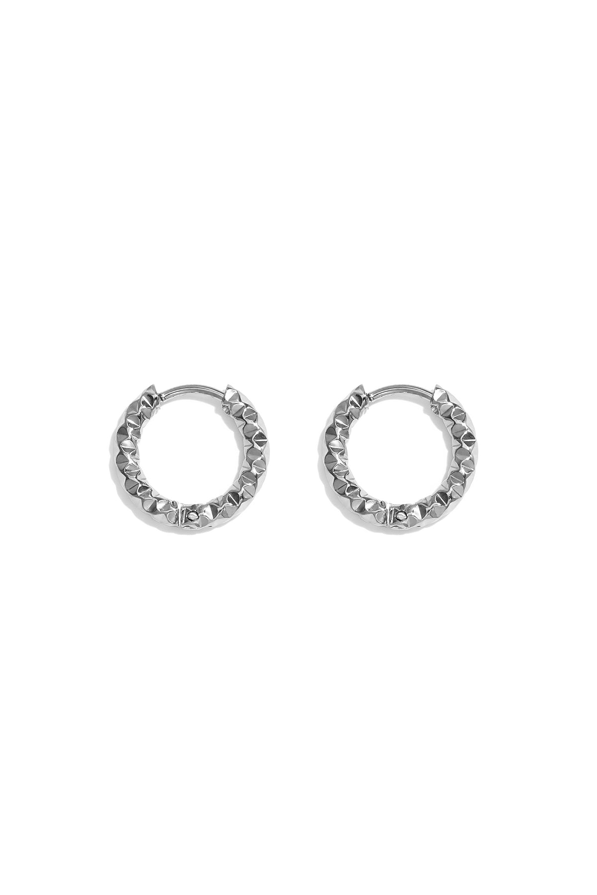 Boucles d'oreilles créoles en acier inoxydable, style simple et quotidien, collection de bijoux pour femmes