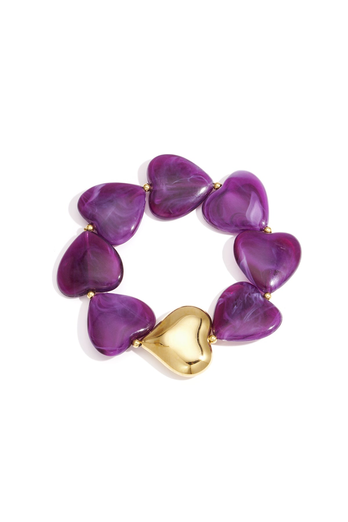 Bracelets de perles en acrylique, style rétro classique, série cœur, bijoux pour femmes