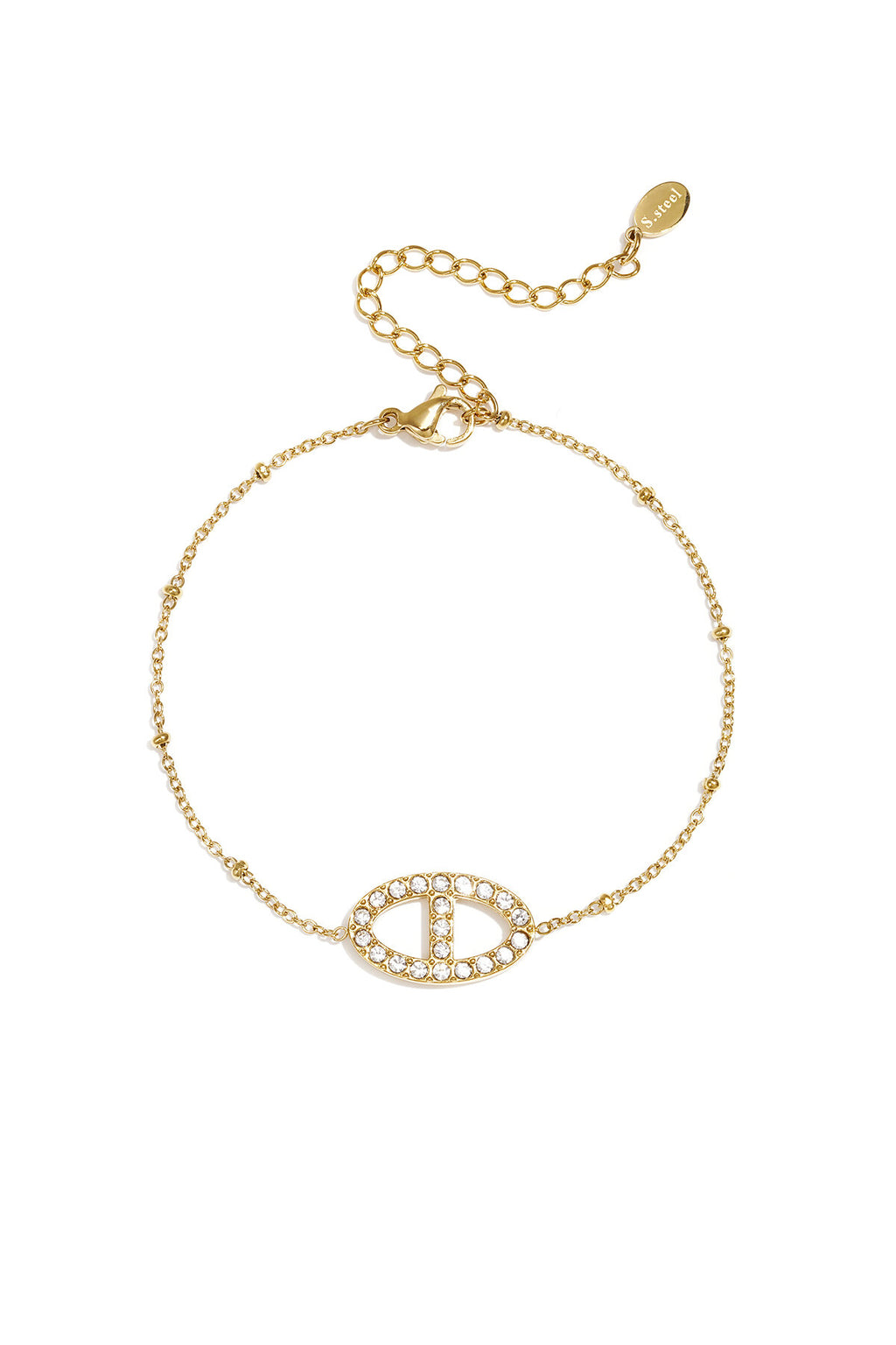 Bracelet orné de pierres ovales