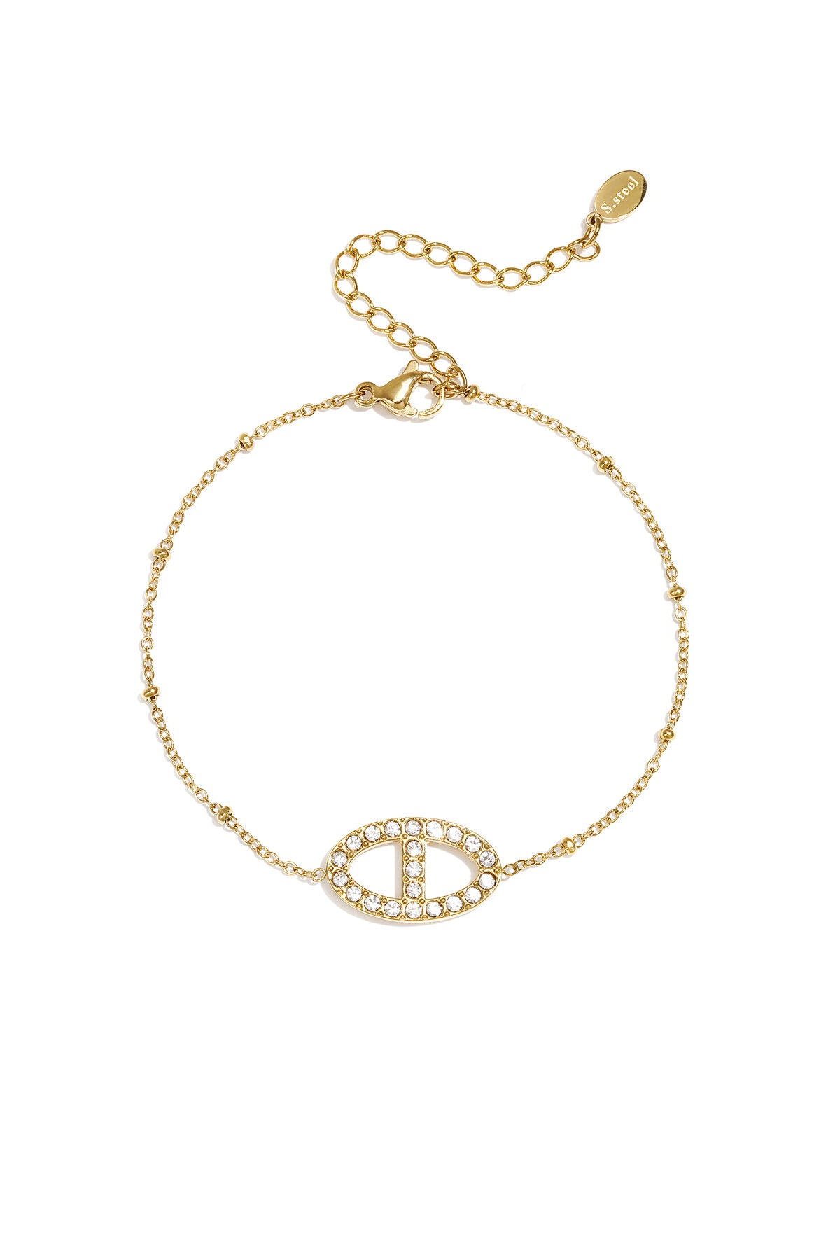 Bracelet orné de pierres ovales