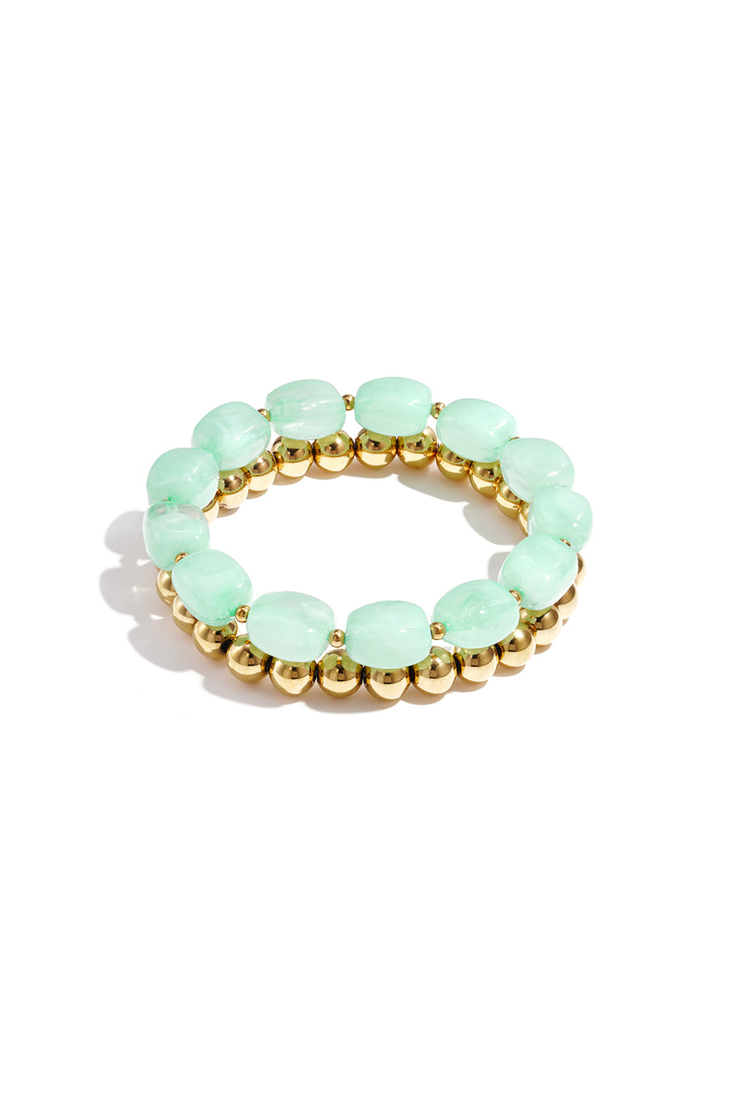 Bracelet composé de perles asymétriques