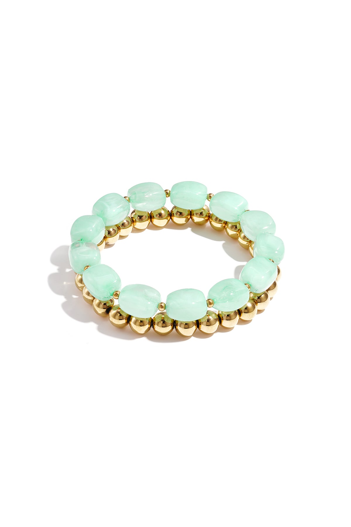 Bracelet composé de perles asymétriques