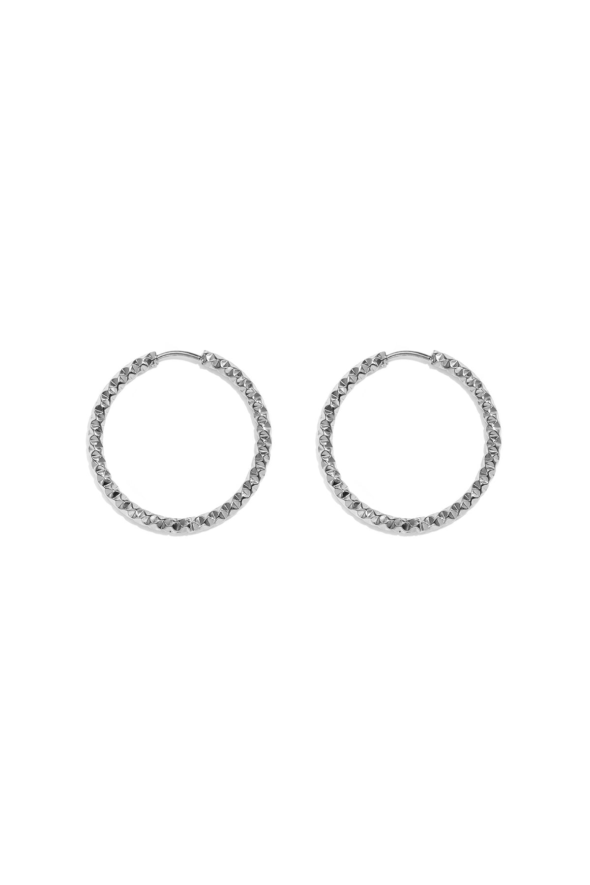 Boucles d'oreilles créoles en acier inoxydable, style simple et quotidien, collection de bijoux pour femmes