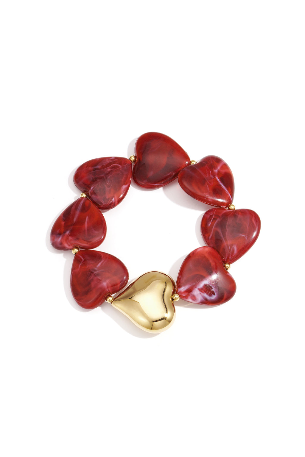 Bracelets de perles en acrylique, style rétro classique, série cœur, bijoux pour femmes