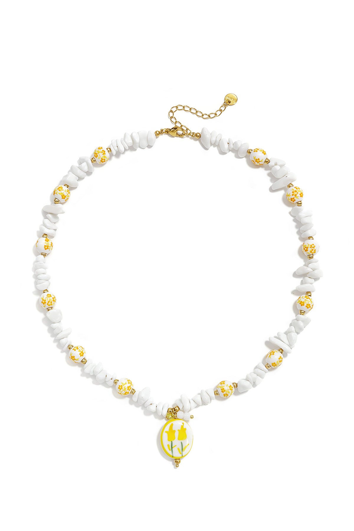 Colliers de perles en céramique, collection florale, vacances/plage, romantique, bijoux pour femmes