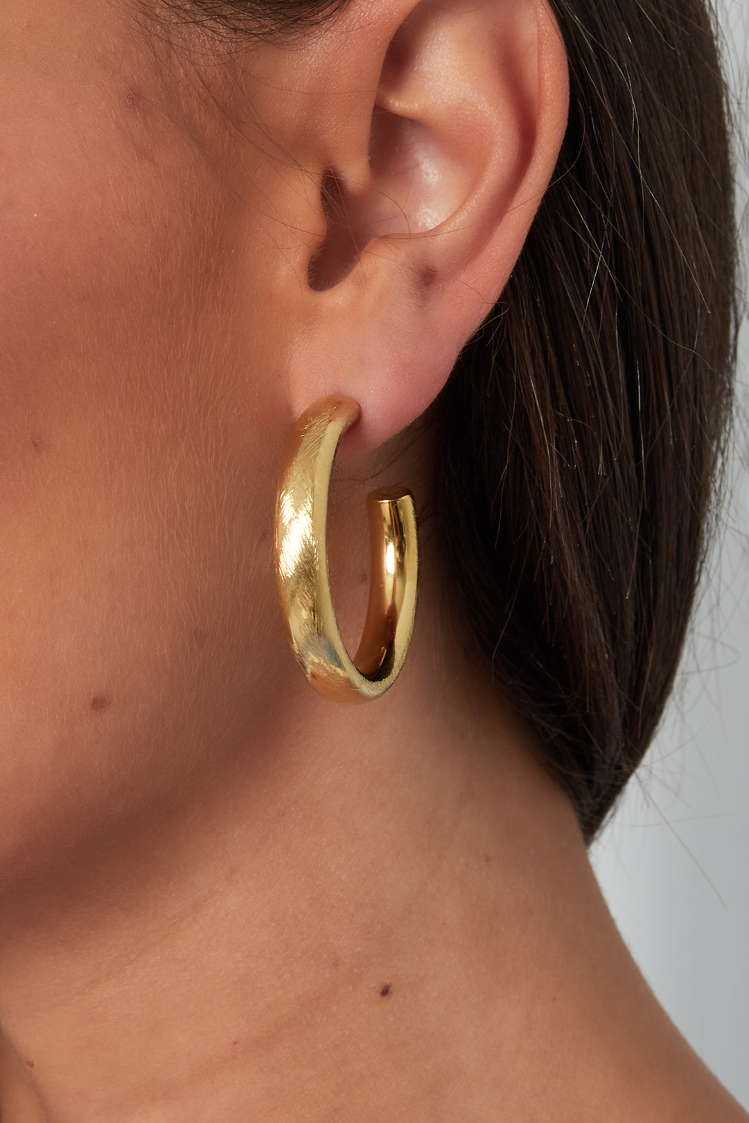   Boucles d'oreilles créoles de forme irrégulière, série décontractée, simple et quotidienne, bijoux pour femmes