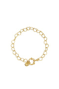 Bracelet avec fermoir avant et maillons en forme de cœur