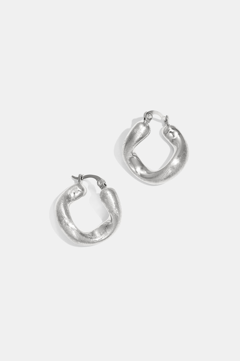 Boucles d'oreilles créoles de forme irrégulière, série décontractée, simple et quotidienne, bijoux pour femmes