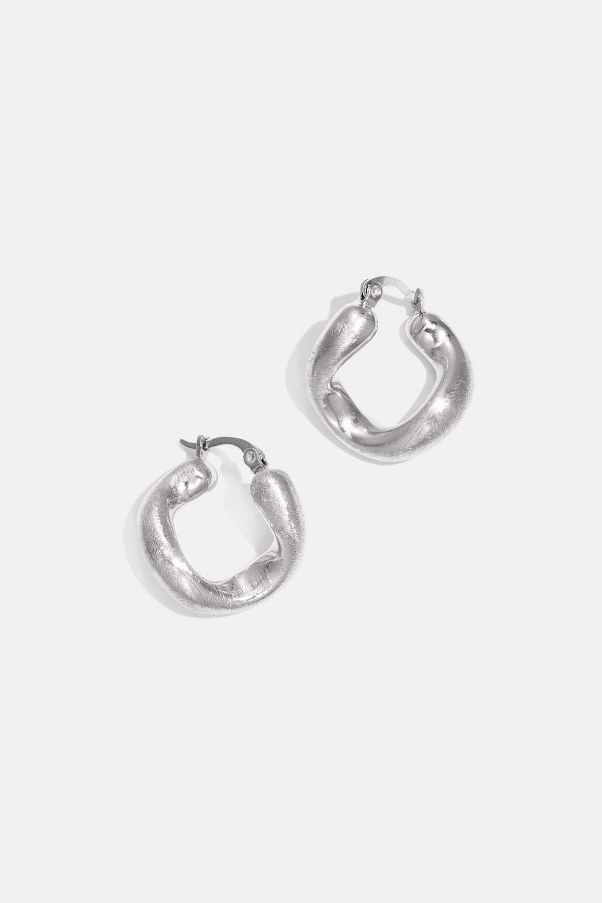 Boucles d'oreilles créoles de forme irrégulière, série décontractée, simple et quotidienne, bijoux pour femmes