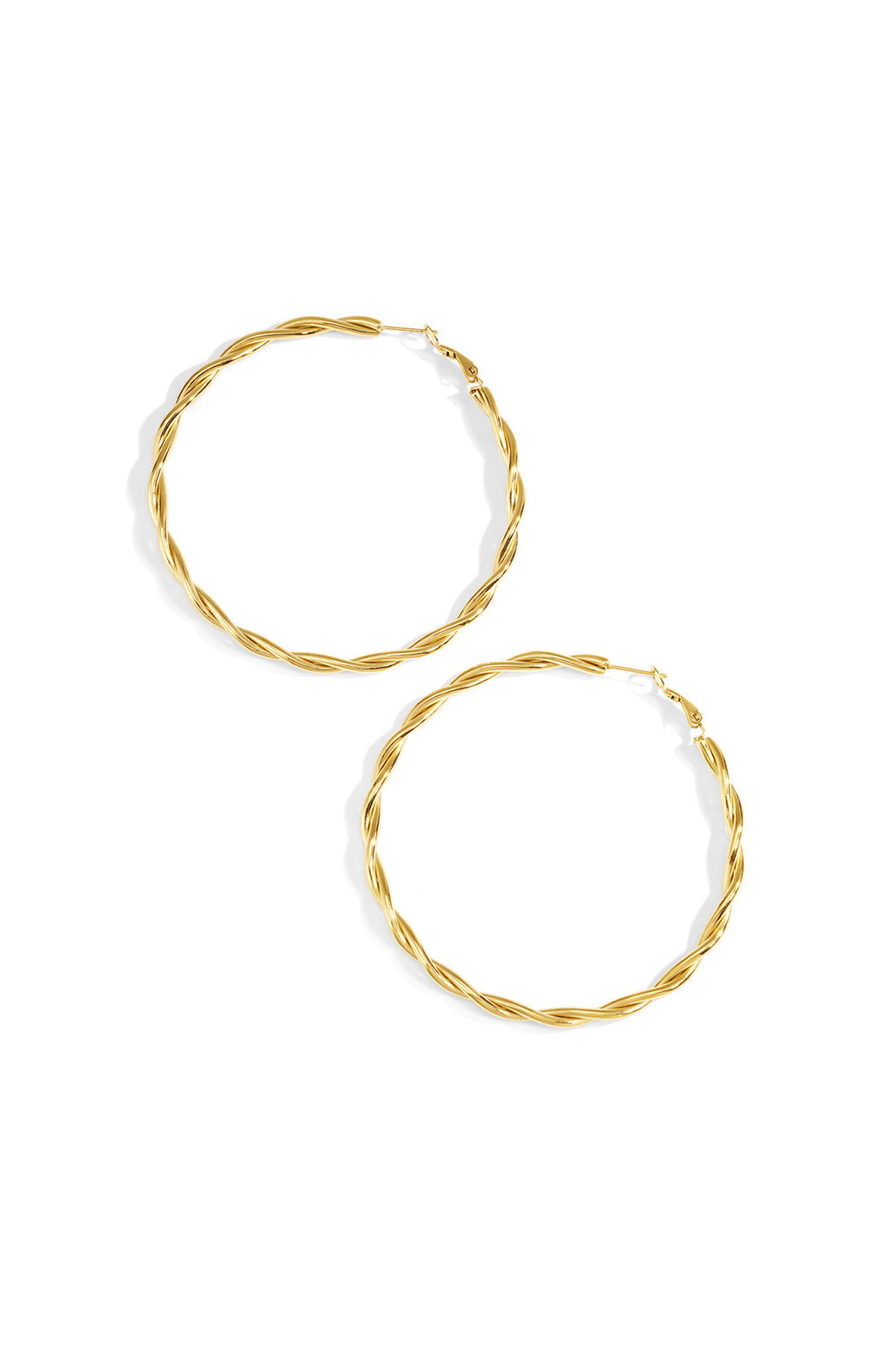 Boucles d'oreilles créoles torsadées