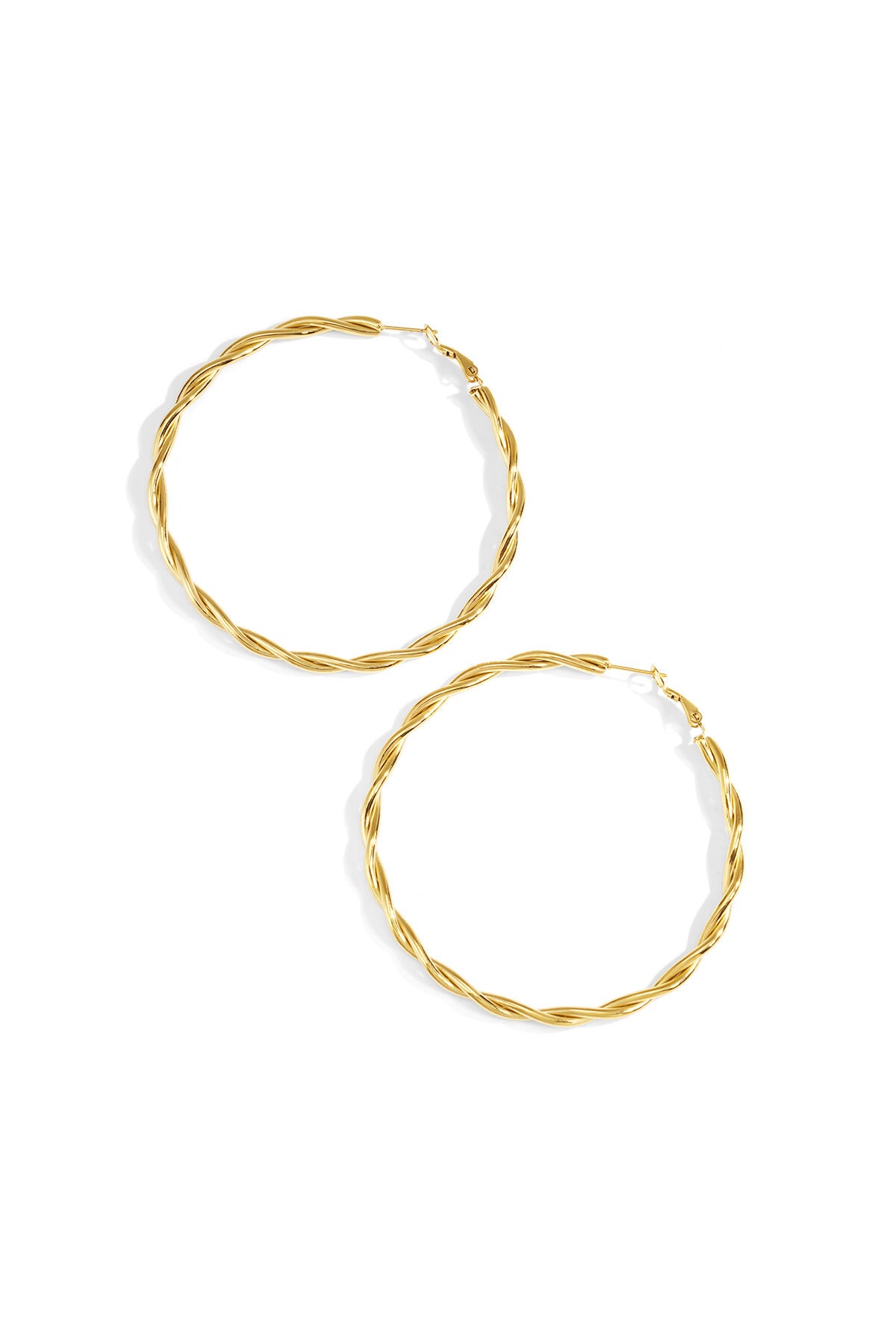 Boucles d'oreilles créoles torsadées