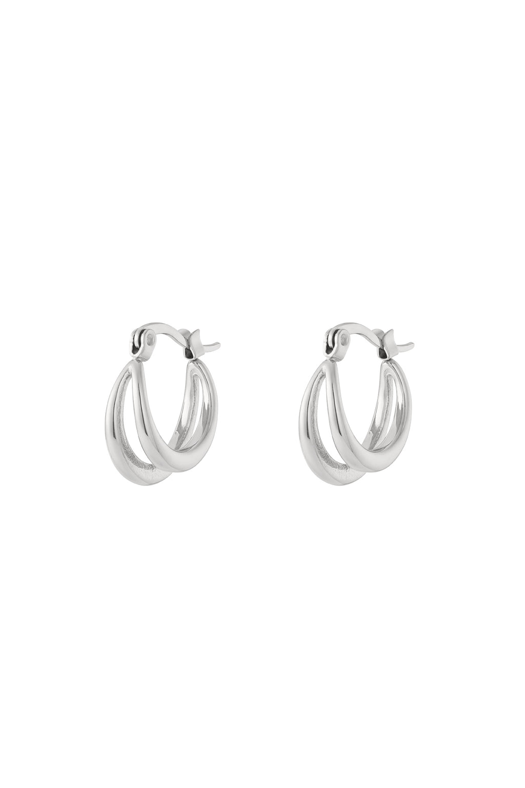 Petites boucles d'oreilles doubles créoles