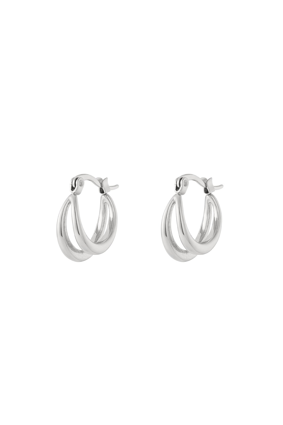 Petites boucles d'oreilles doubles créoles