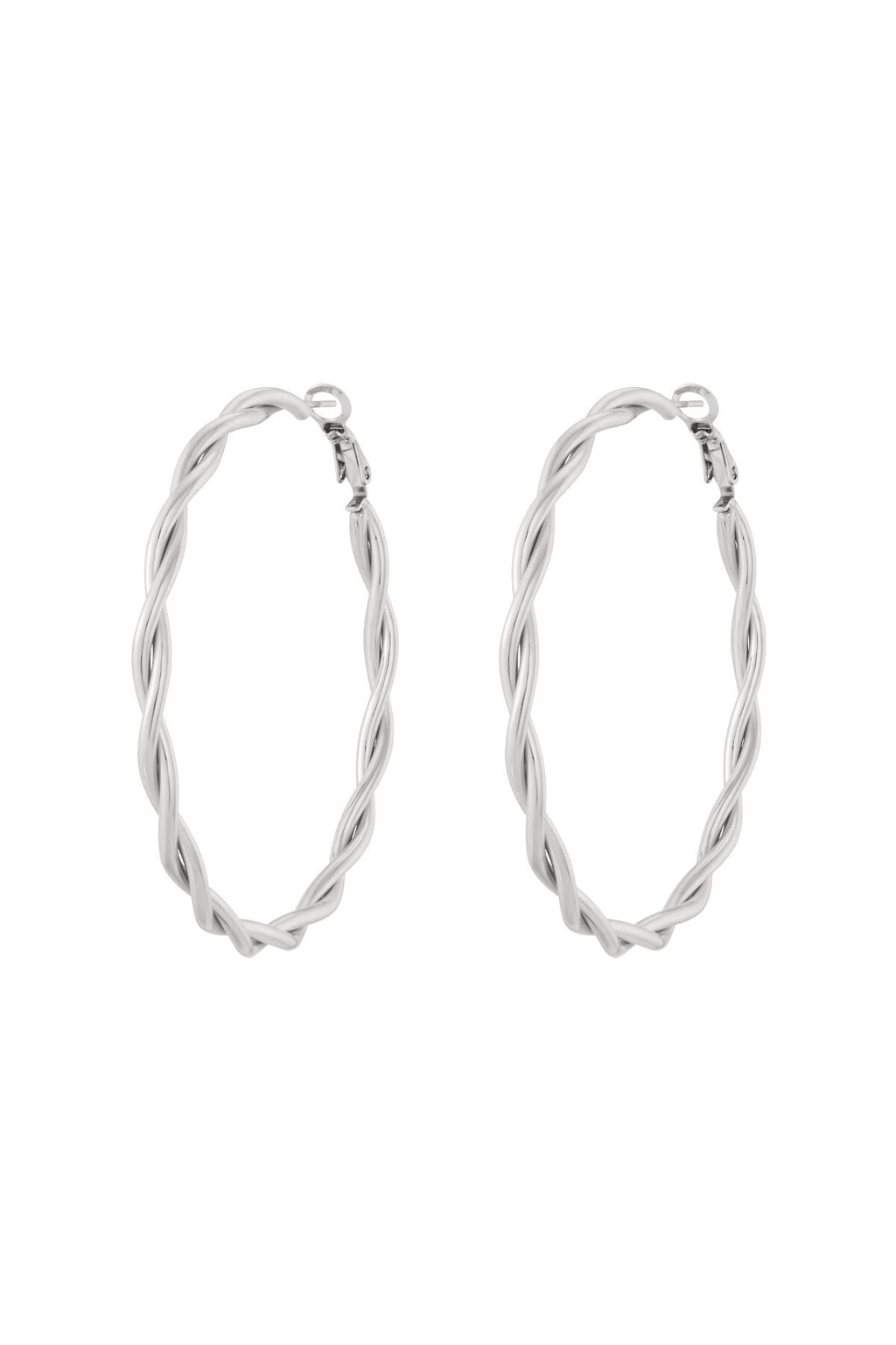 Boucles d'oreilles créoles torsadées