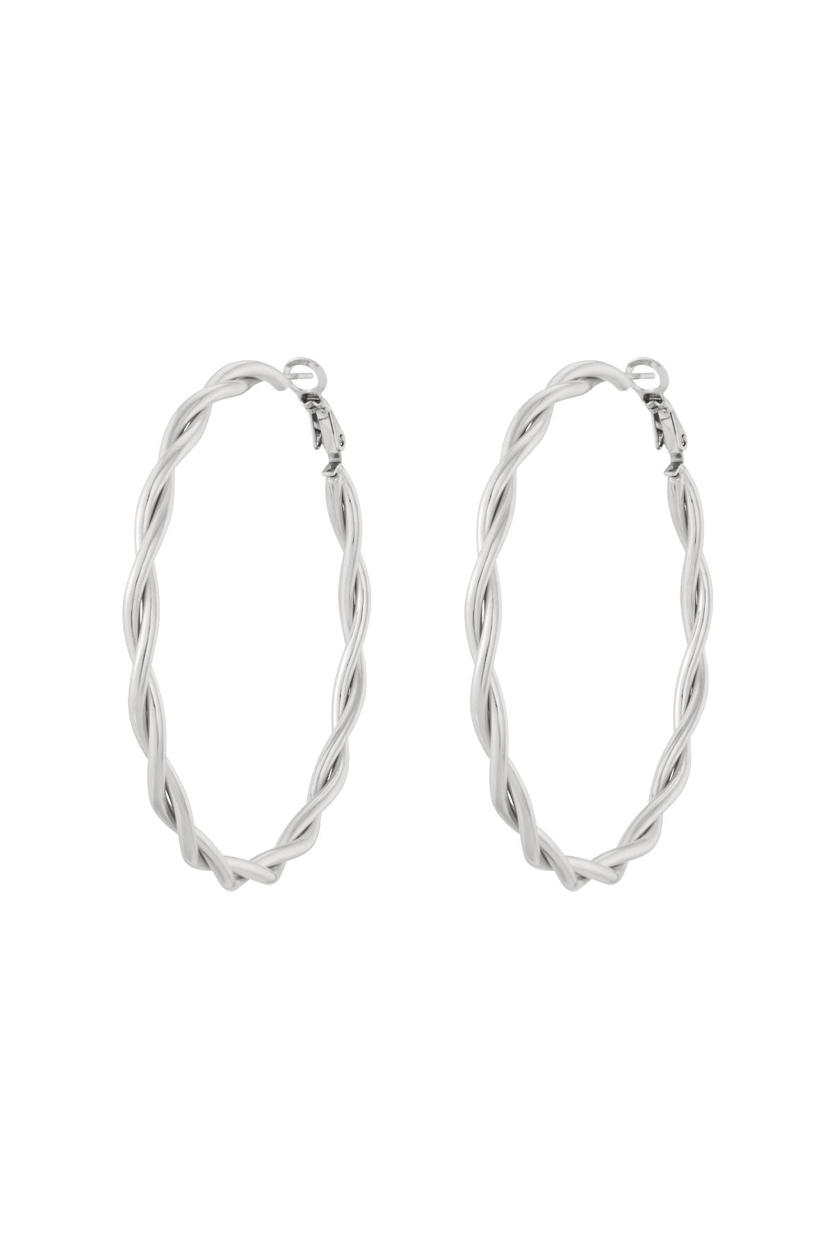 Boucles d'oreilles créoles torsadées