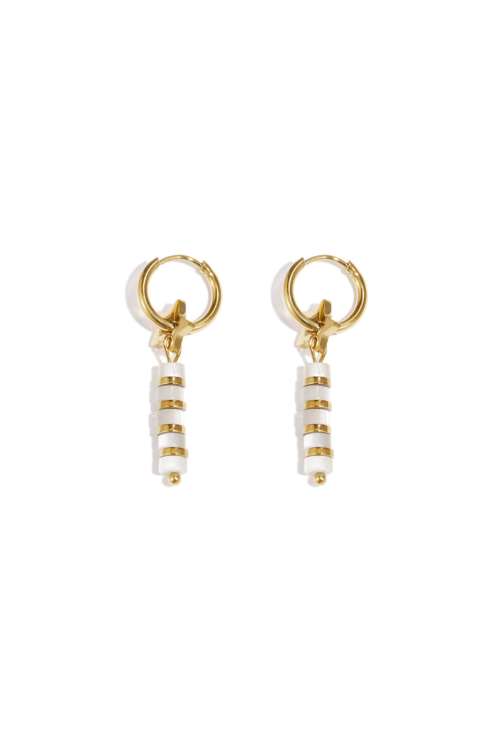Boucles d'oreilles en forme d'étoile avec perles