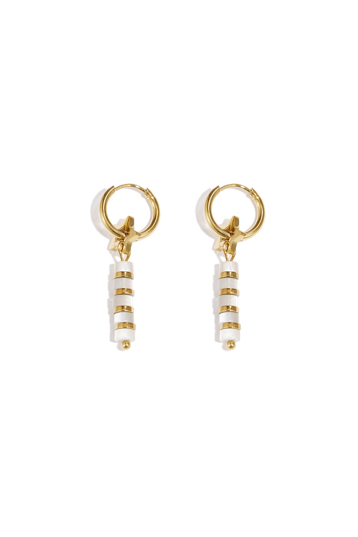 Boucles d'oreilles en forme d'étoile avec perles