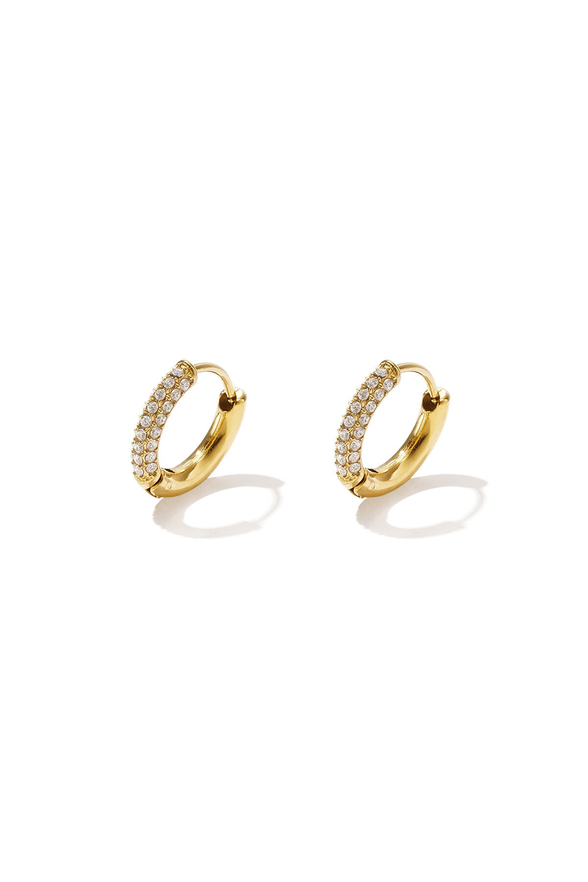 Boucles d'oreilles créoles en acier inoxydable, style simple et quotidien, collection de bijoux pour femmes