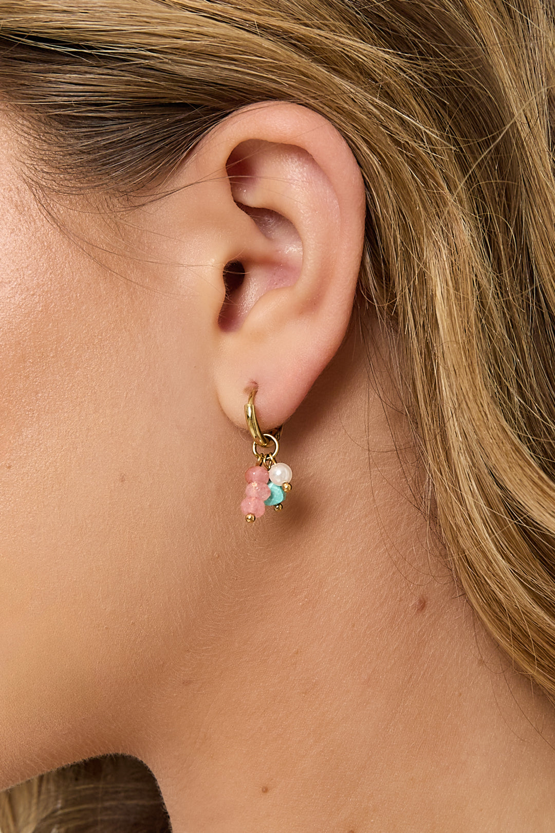 Boucles d'oreilles avec perles pendantes