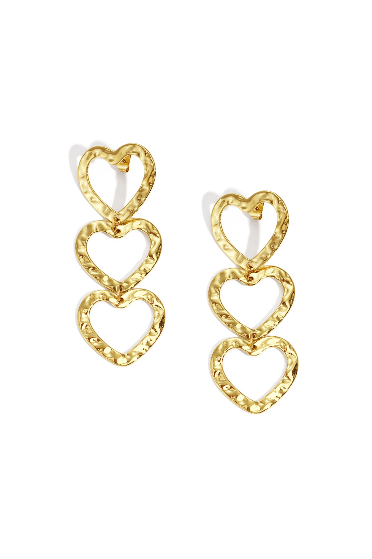 Boucles d'oreilles pendantes en acier inoxydable, style cœur, décontractées, simples et quotidiennes, bijoux pour femmes
