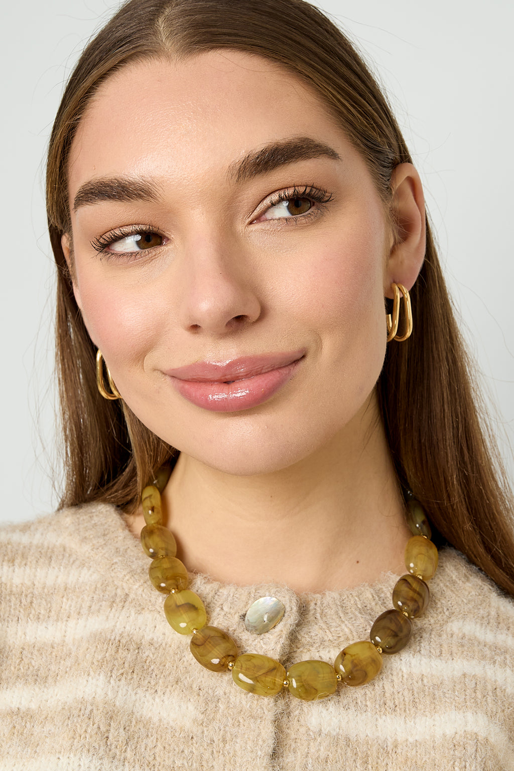 Boucles d'oreilles créoles en acier inoxydable, collection Casual Daily Simple, bijoux pour femmes