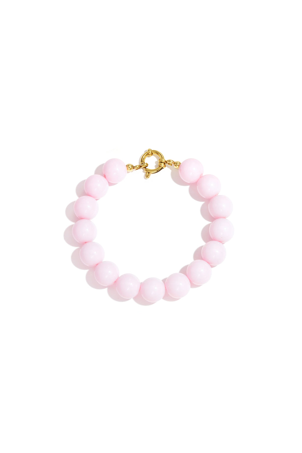 Bracelet à perles moyennes et fermoir avant - 12 mm