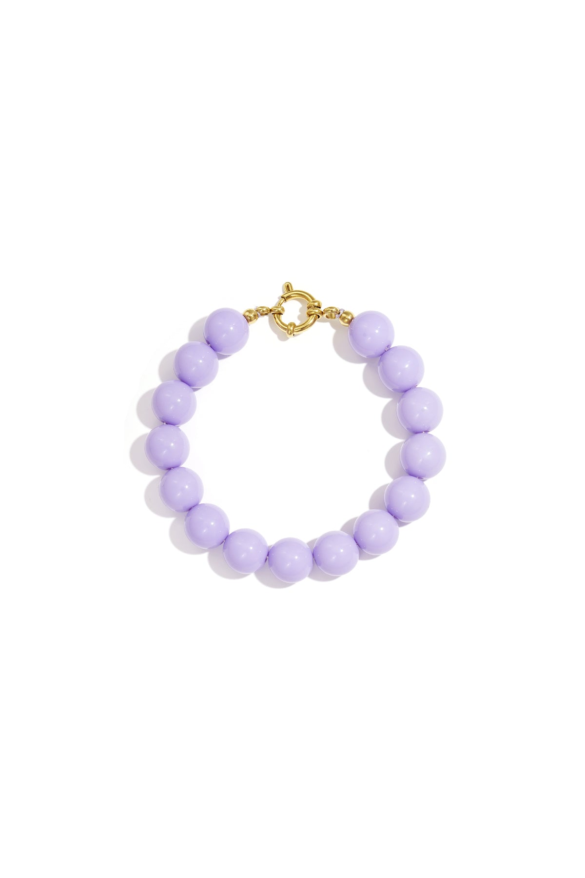 Bracelet à perles moyennes et fermoir avant - 12 mm