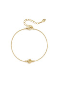 Bracelet minimaliste orné de trèfles et de perles