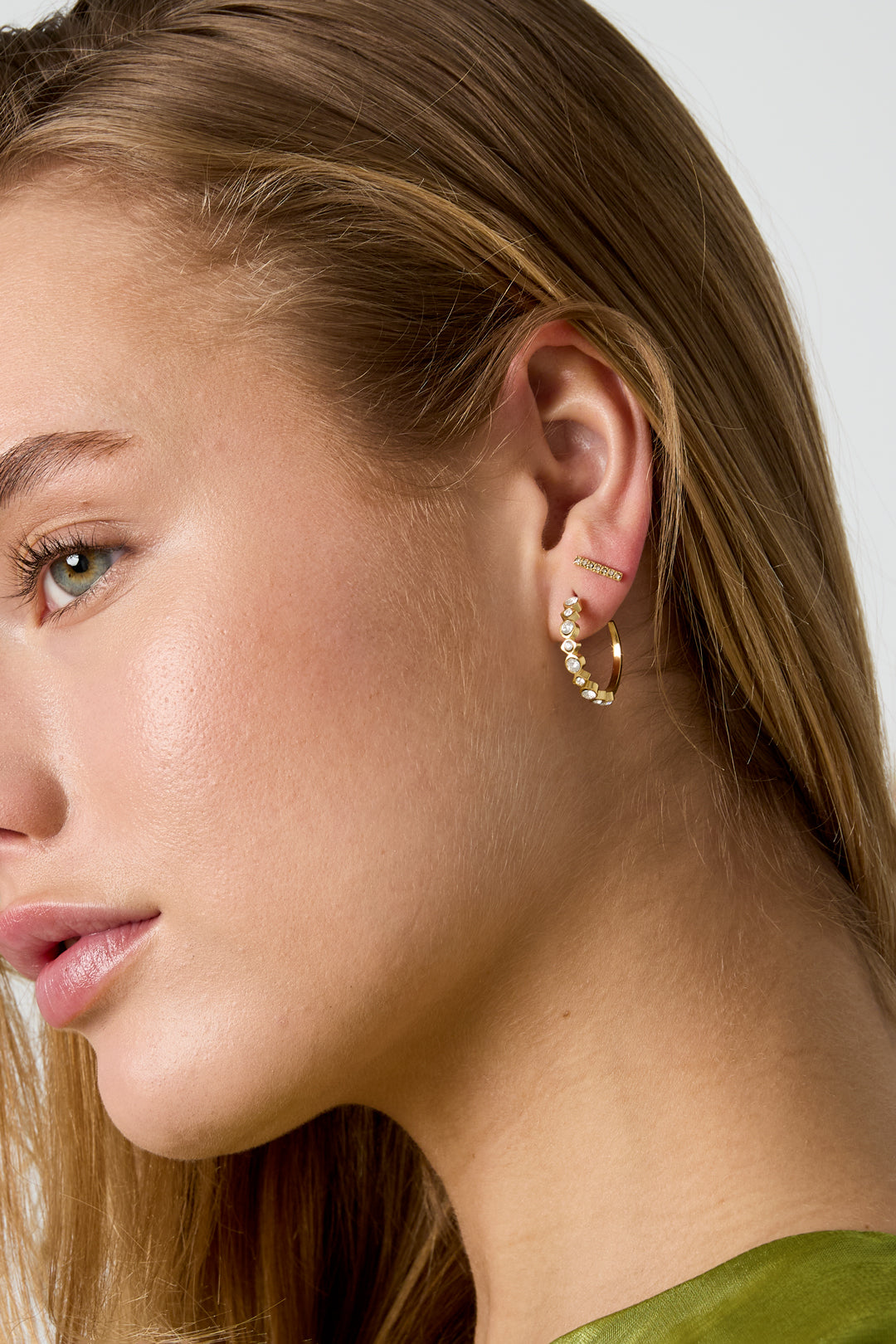 Boucles d'oreilles puces en acier inoxydable, forme irrégulière, collection décontractée et simple pour femmes