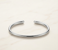 Bracelet jonc ouvert Sora style manchette en acier inoxydable de couleur argenté