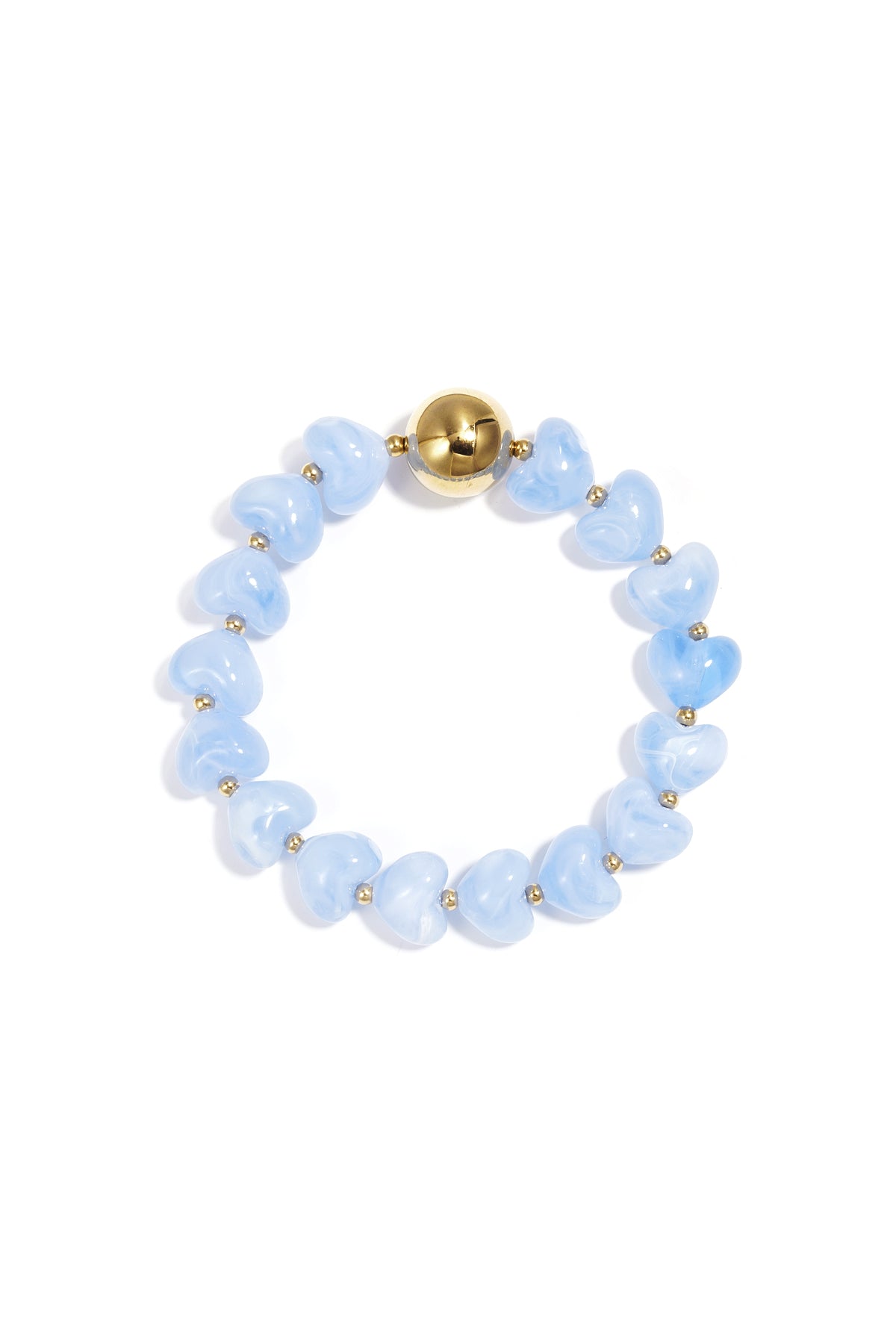 Bracelet statement orné de perles en forme de cœur