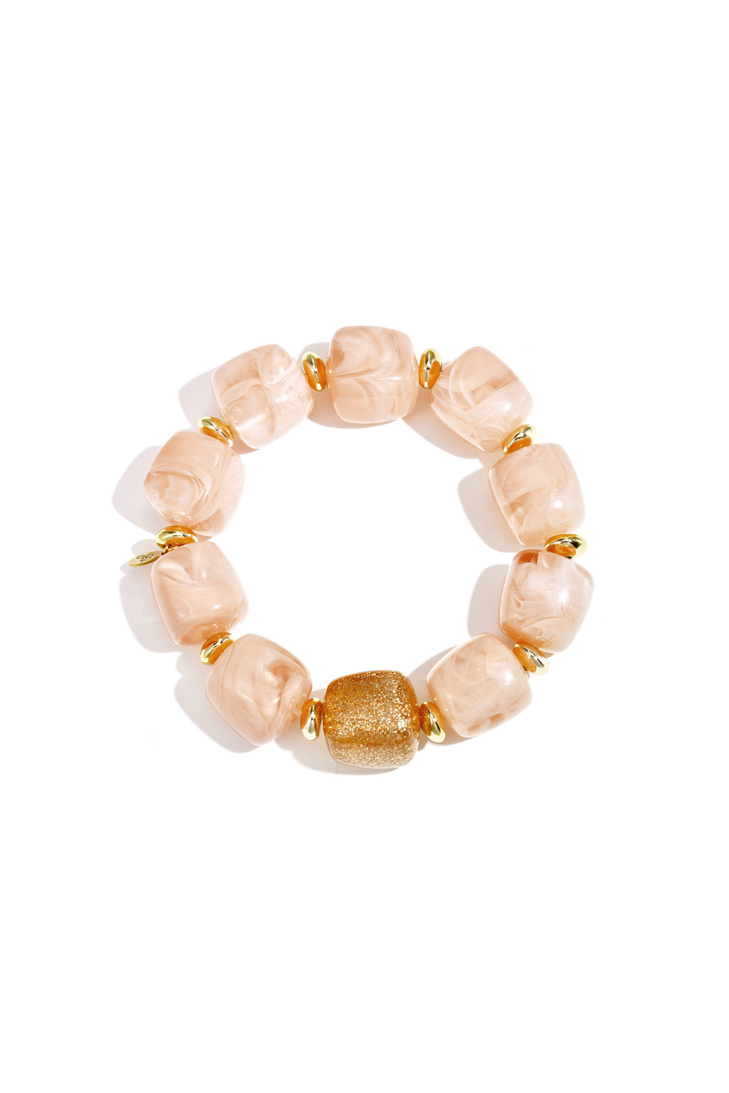 Bracelet de perles avec une perle scintillante remarquable
