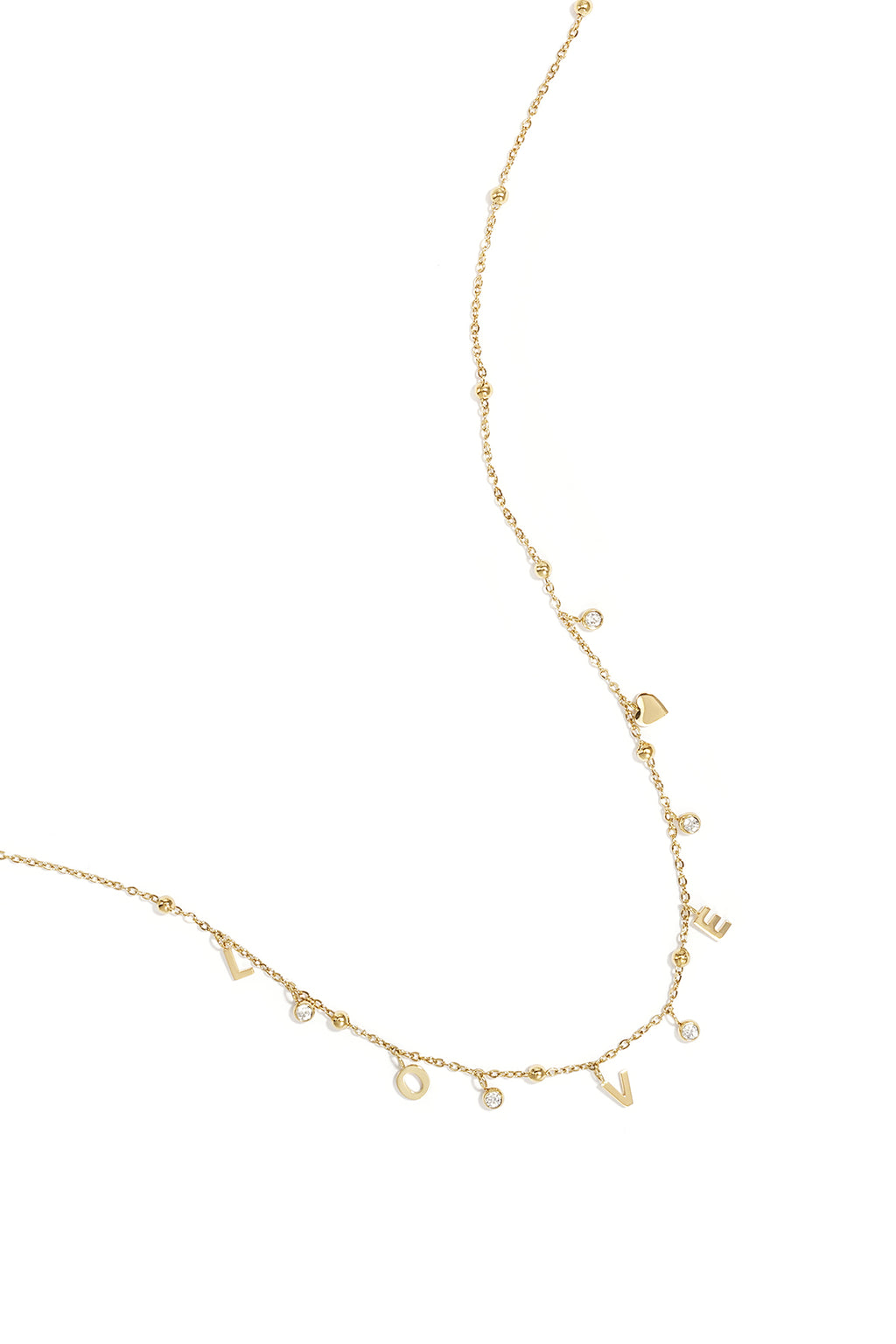 Collier d'amour avec pierres de zircone