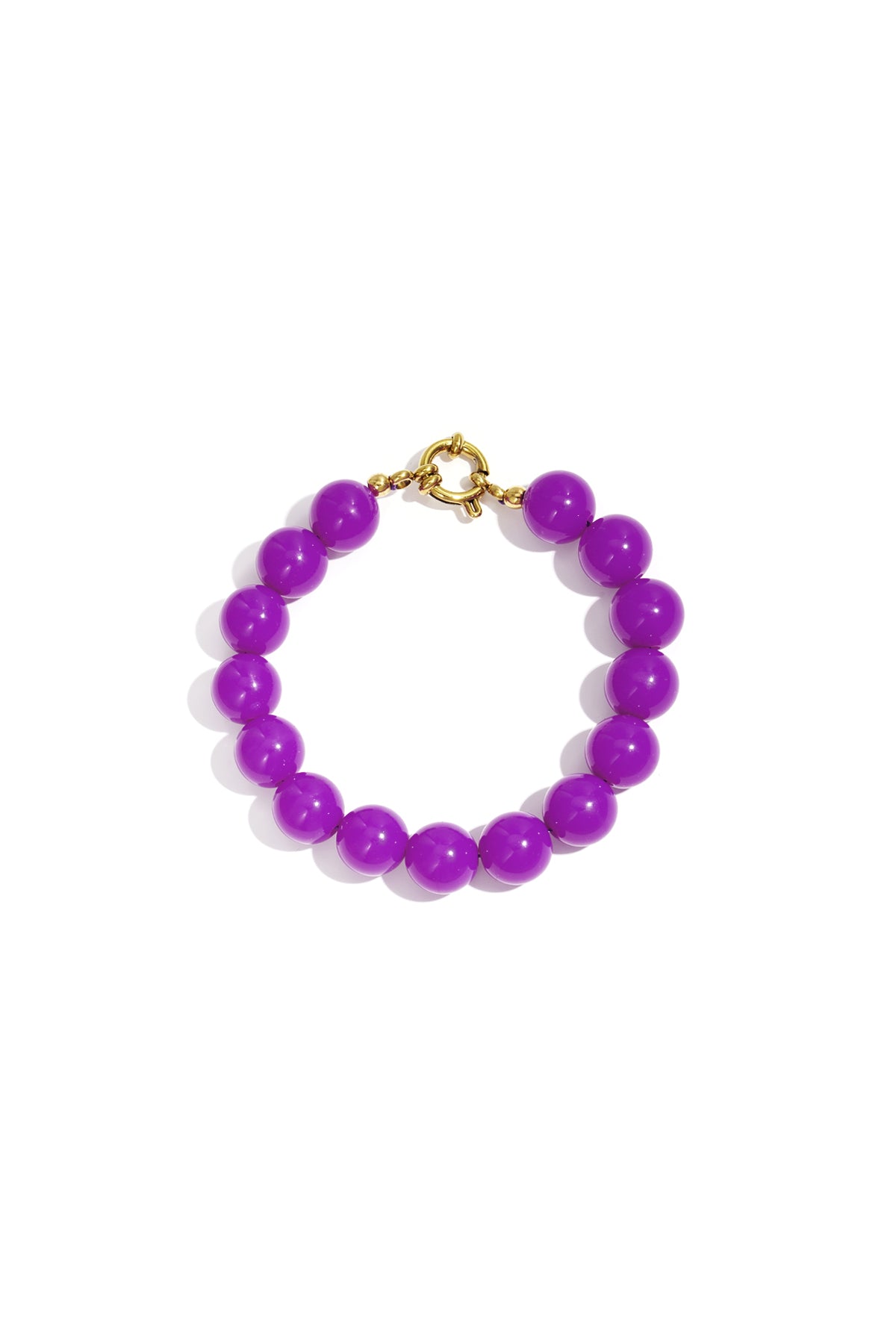 Bracelet à perles moyennes et fermoir avant - 12 mm