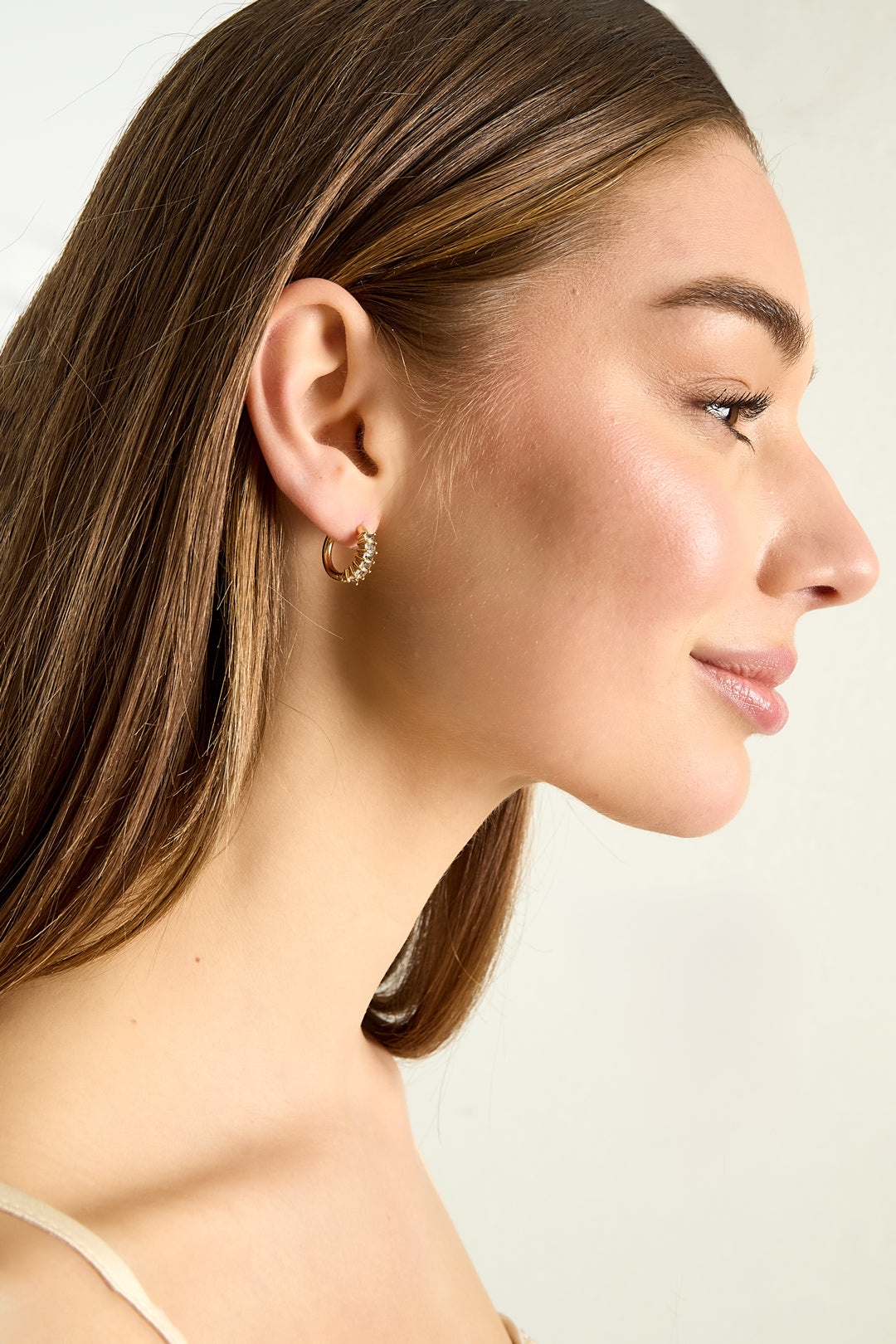 Boucles d'oreilles créoles en acier inoxydable, style décontracté et simple, collection femme