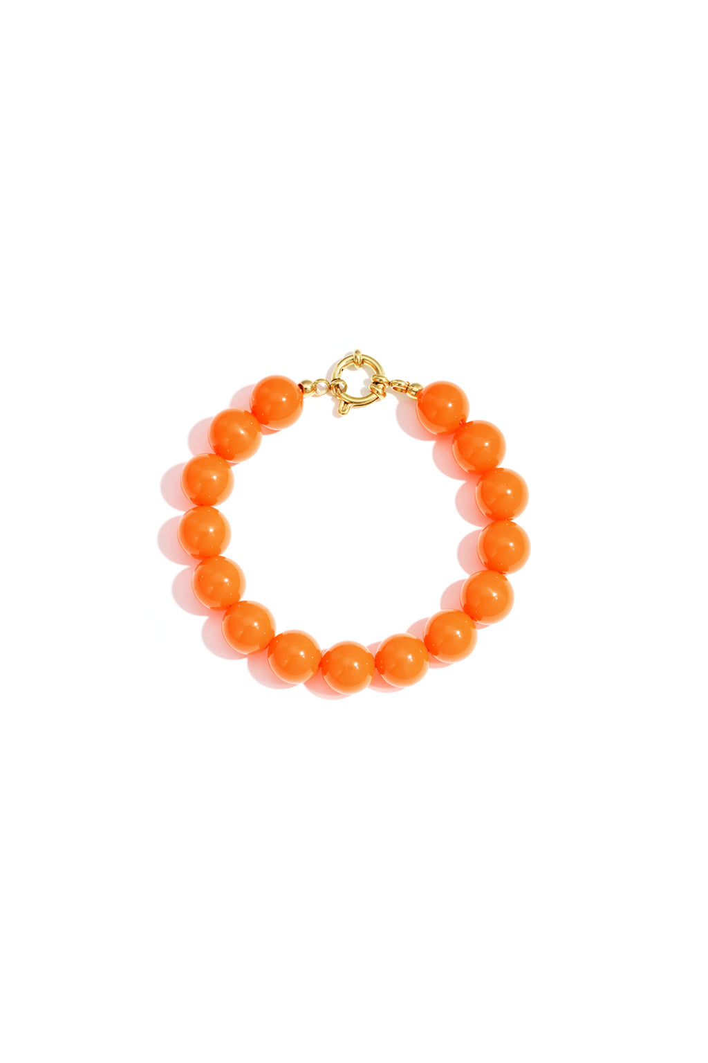 Bracelet à perles moyennes et fermoir avant - 12 mm