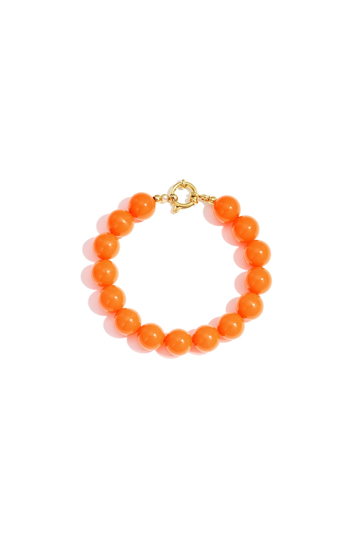 Bracelet à perles moyennes et fermoir avant - 12 mm