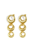 Boucles d'oreilles pendantes en acier inoxydable, style cercle, décontractées, simples, pour femmes