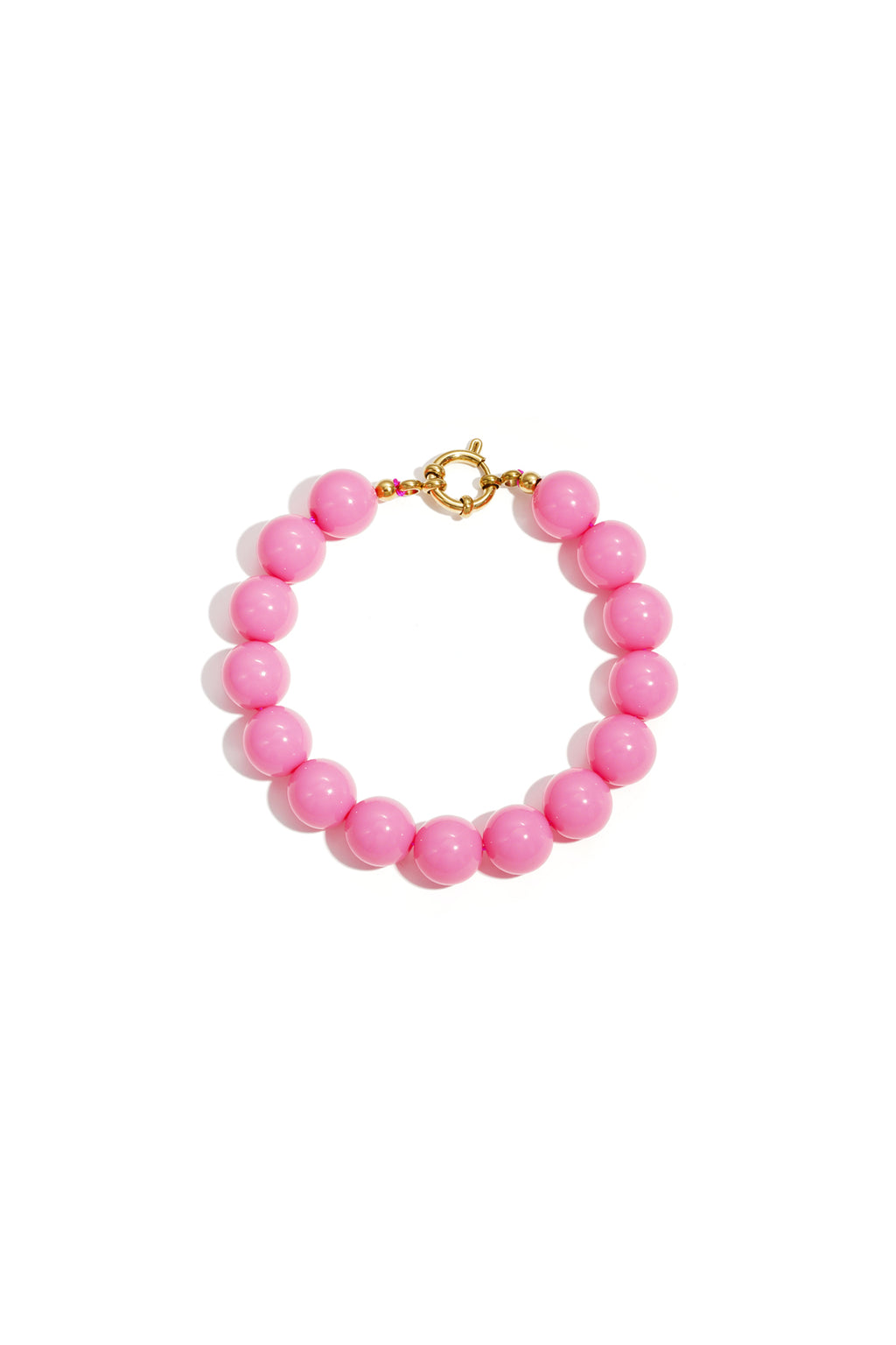 Bracelet à perles moyennes et fermoir avant - 12 mm