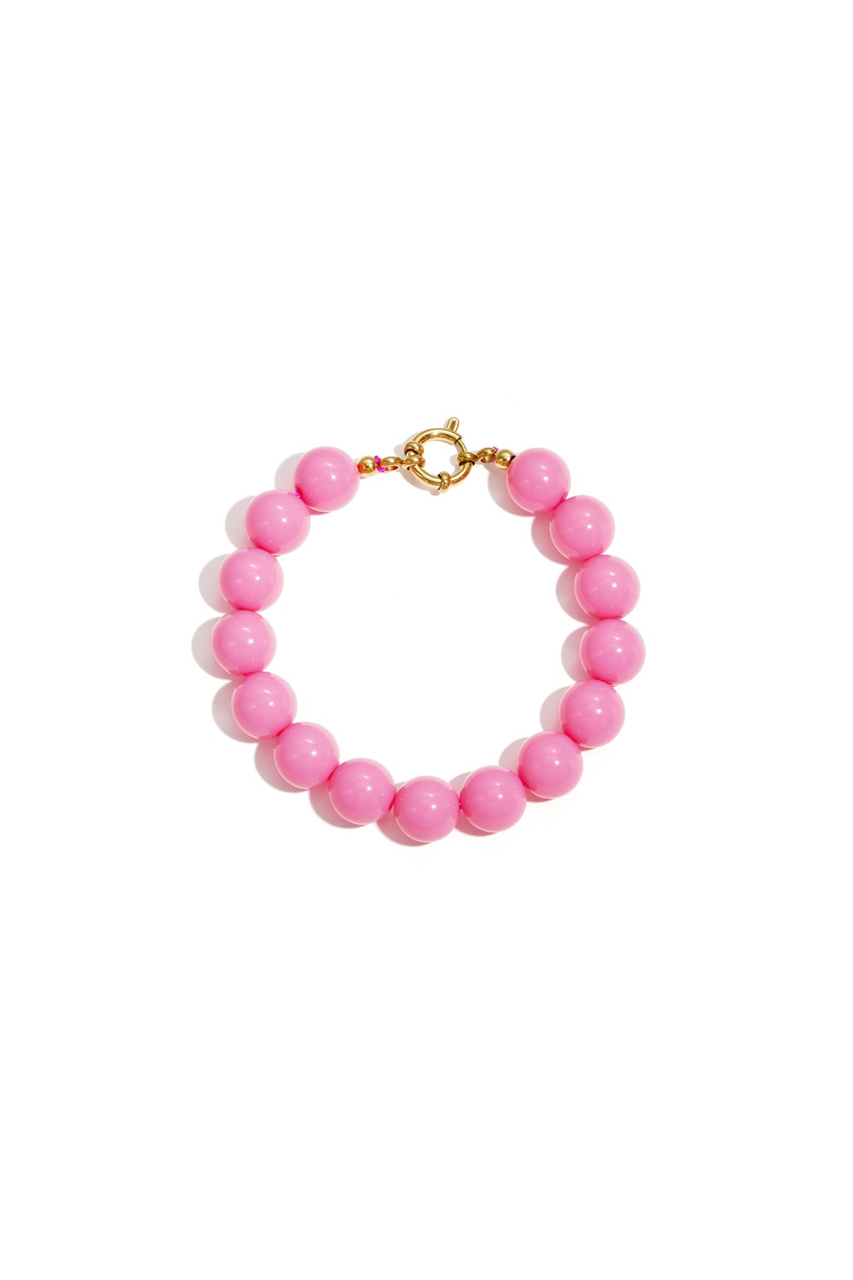 Bracelet à perles moyennes et fermoir avant - 12 mm
