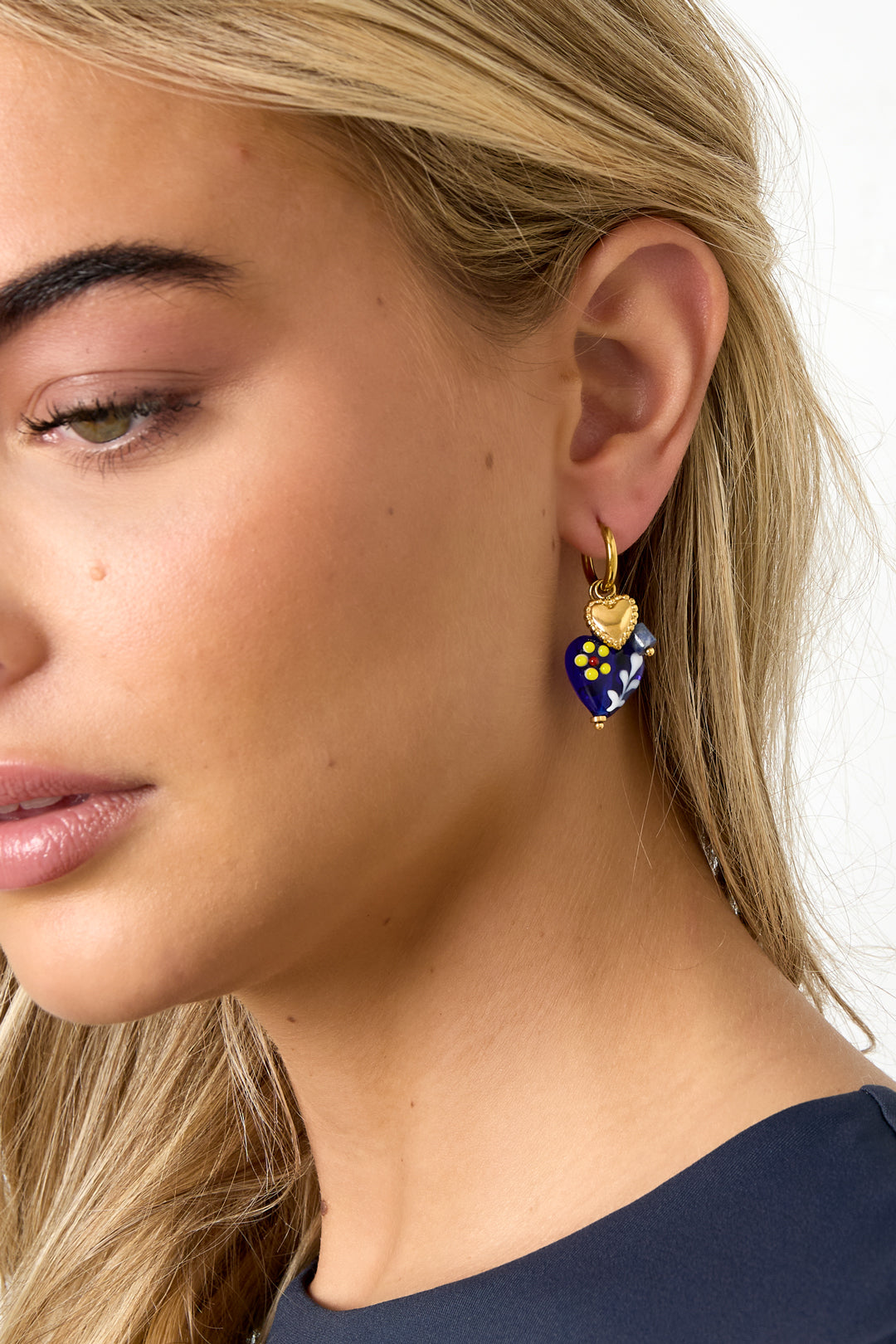 Boucles d'oreilles pendantes en acier inoxydable, style cœur, décontractées, simples et quotidiennes, bijoux pour femmes