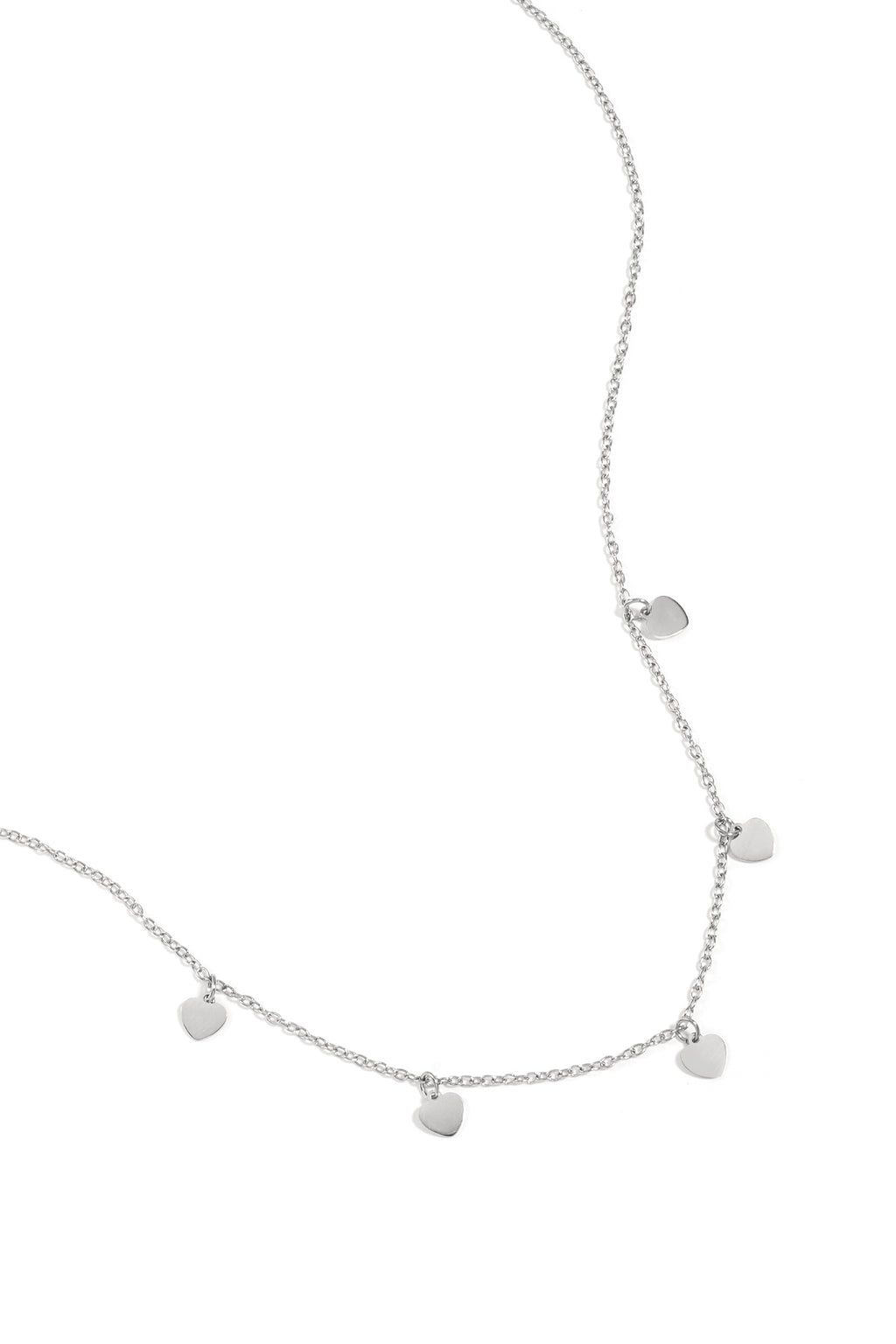 collier simple avec pendentifs coeur - doré