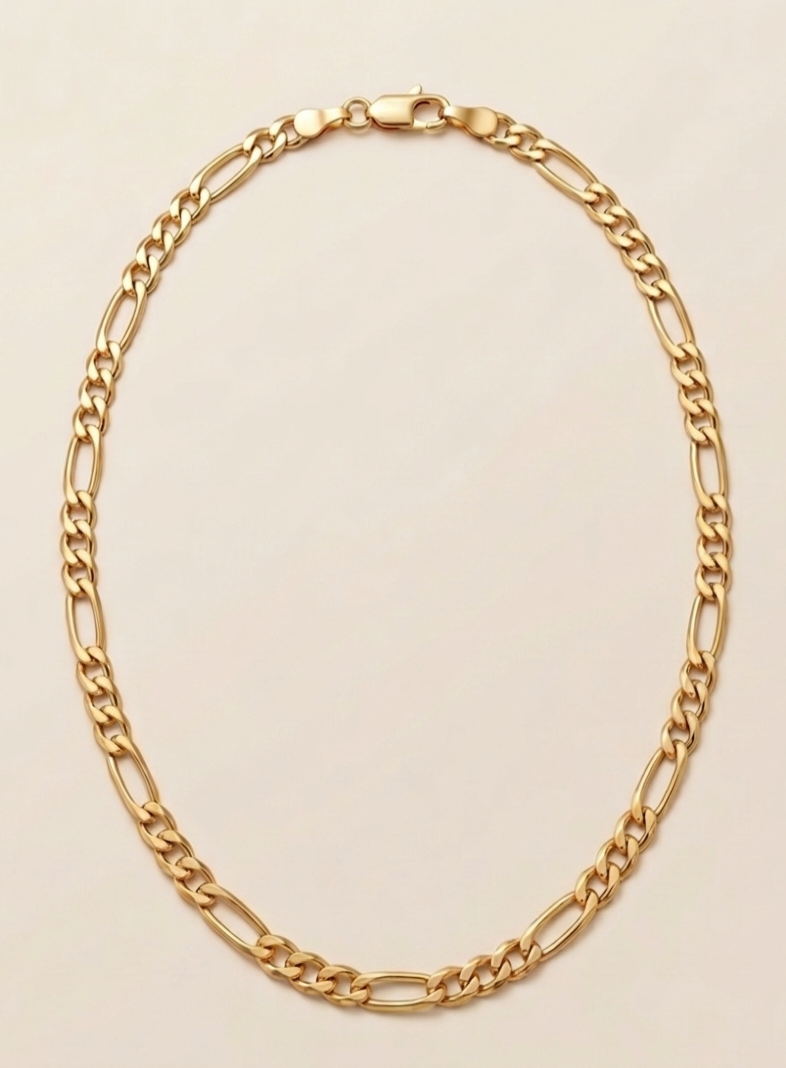 collier homme neris en acier inoxydable 316l de couleur doré