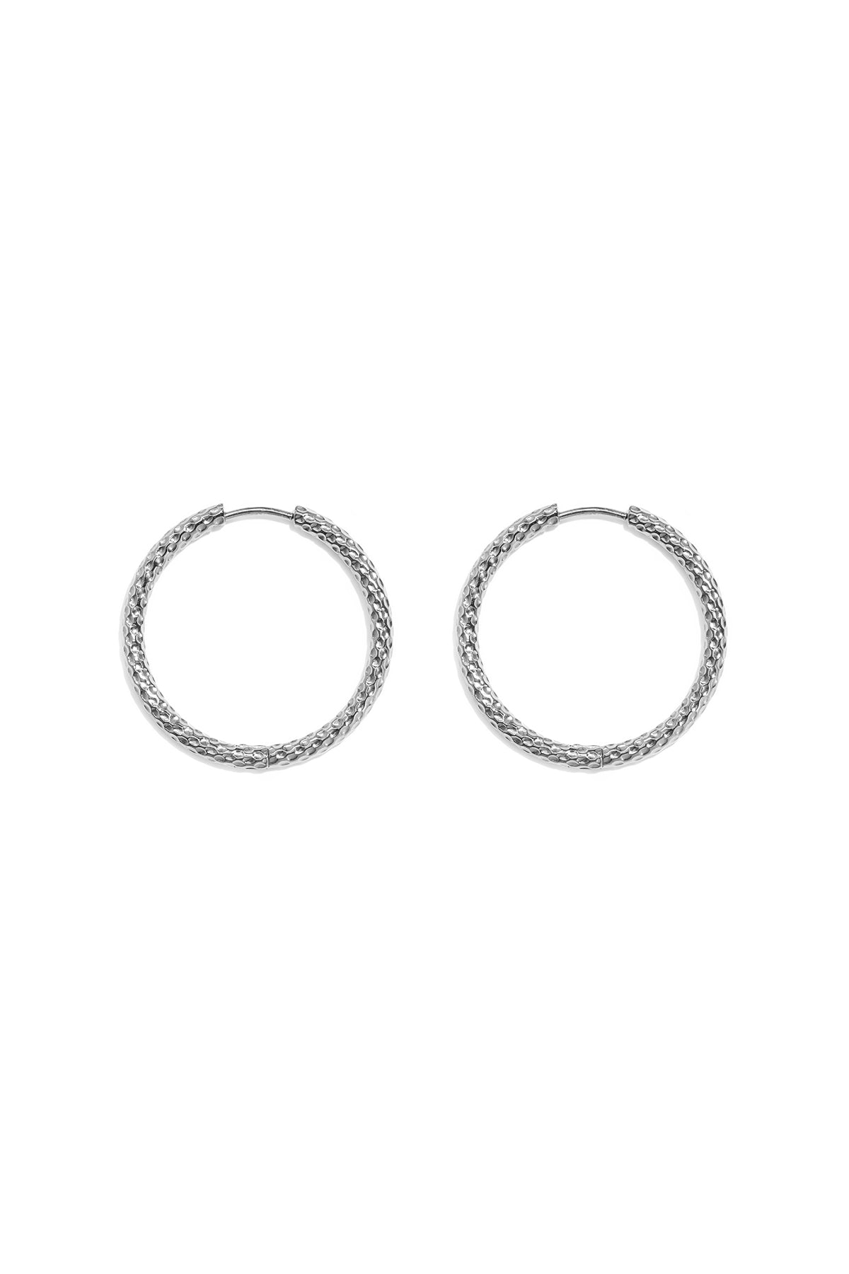 Boucles d'oreilles créoles en acier inoxydable, style simple et quotidien, collection de bijoux pour femmes
