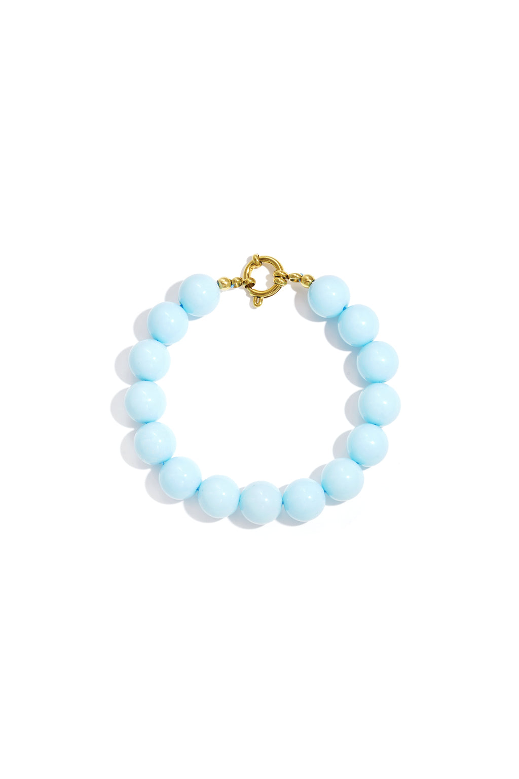 Bracelet à perles moyennes et fermoir avant - 12 mm